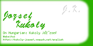 jozsef kukoly business card